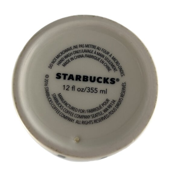 Starbucks 12oz DW Ceramic Hearts and Balloons Travel Cup, EUC 2016 Collectible - Picture 8 of 8